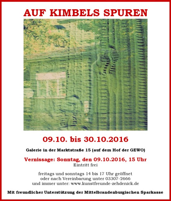 Plakat zur Ausstellung: Auf Kimbels Spuren