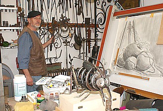 Uwe Thamm in seinem Atelier