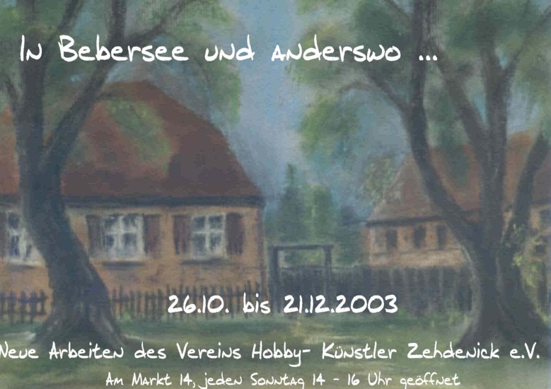 Plakat zur Ausstellung: In Bebersee und anderswo