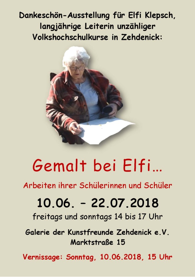 Ausstellung: Gemalt bei Elfi ...