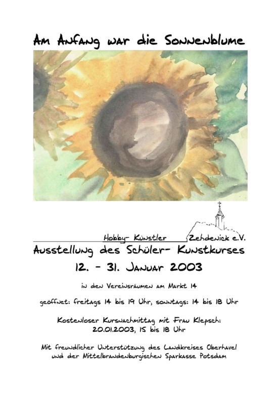 Plakat zur Ausstellung: Am Anfang war die Sonnenblume
