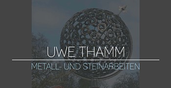 Plakat zur Ausstellung: Metall- und Steinarbeiten von Uwe Thamm