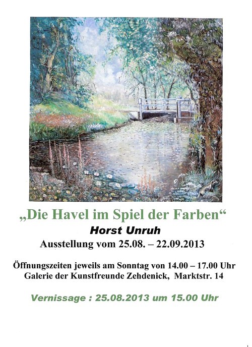Plakat zur Ausstellung: Die Havel im Spiel der Farben