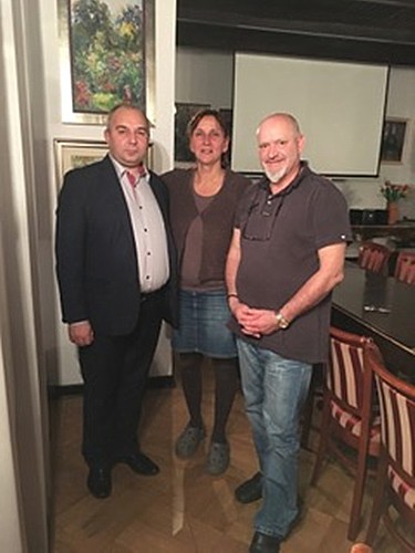Dr. Dariusz Stopa, Landrat von Siedlce, Christine Moritz und Burkhard Morawietz